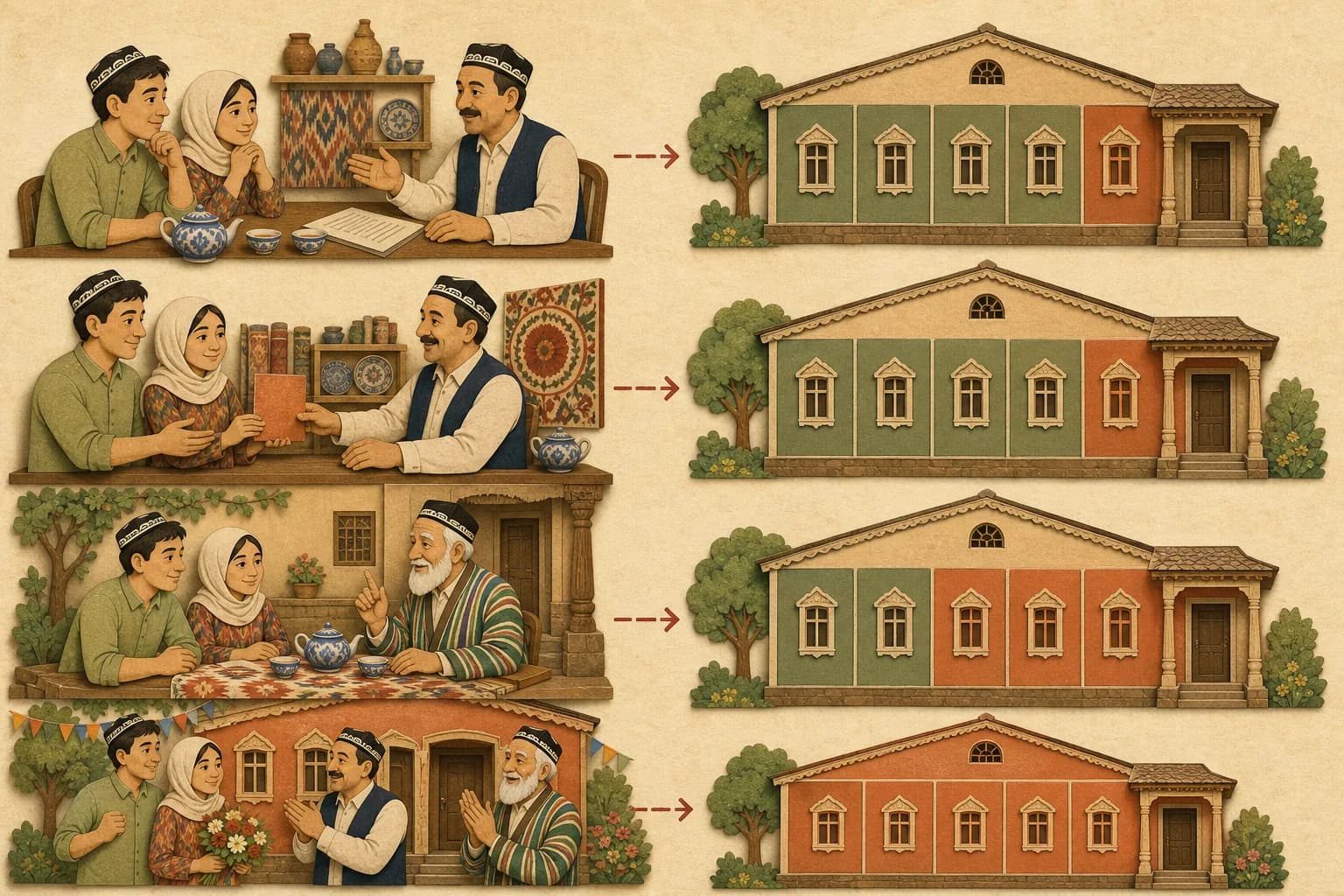 Kamayib boruvchi mushoraka qadamlari